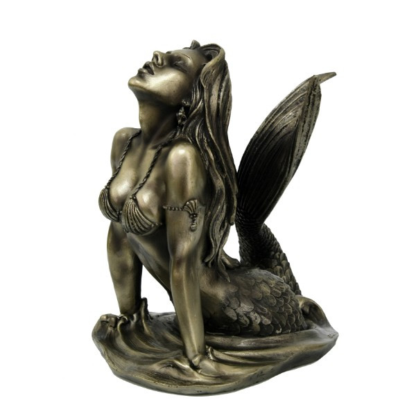 Sun Kissed Mermaid Sculpture Sexy Female Swimming in waves